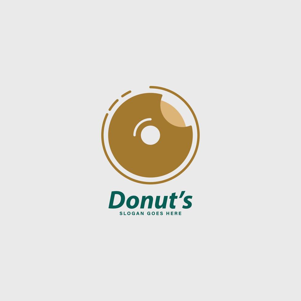 bageri munk logotyp enkel design aning vektor