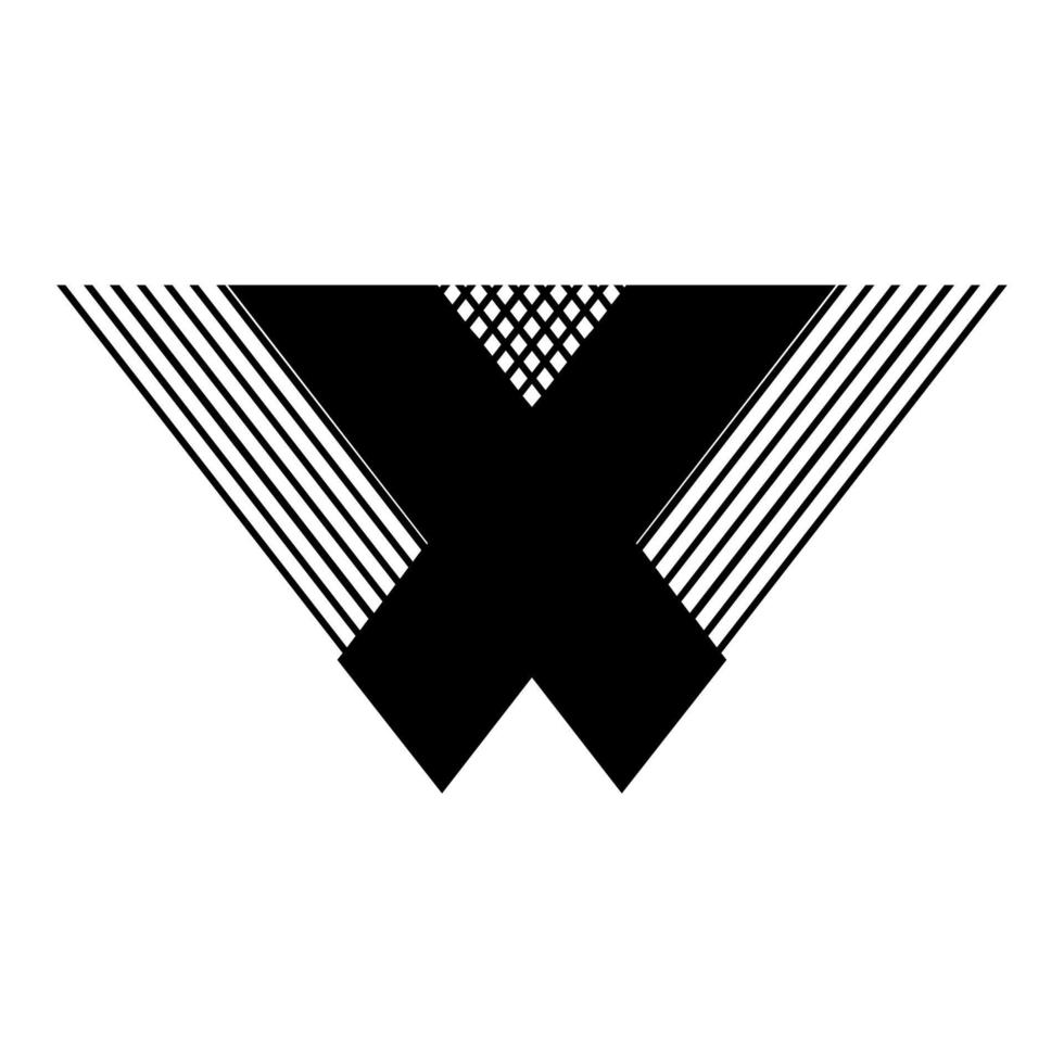 x, wx, xw första geometrisk företag logotyp och vektor ikon