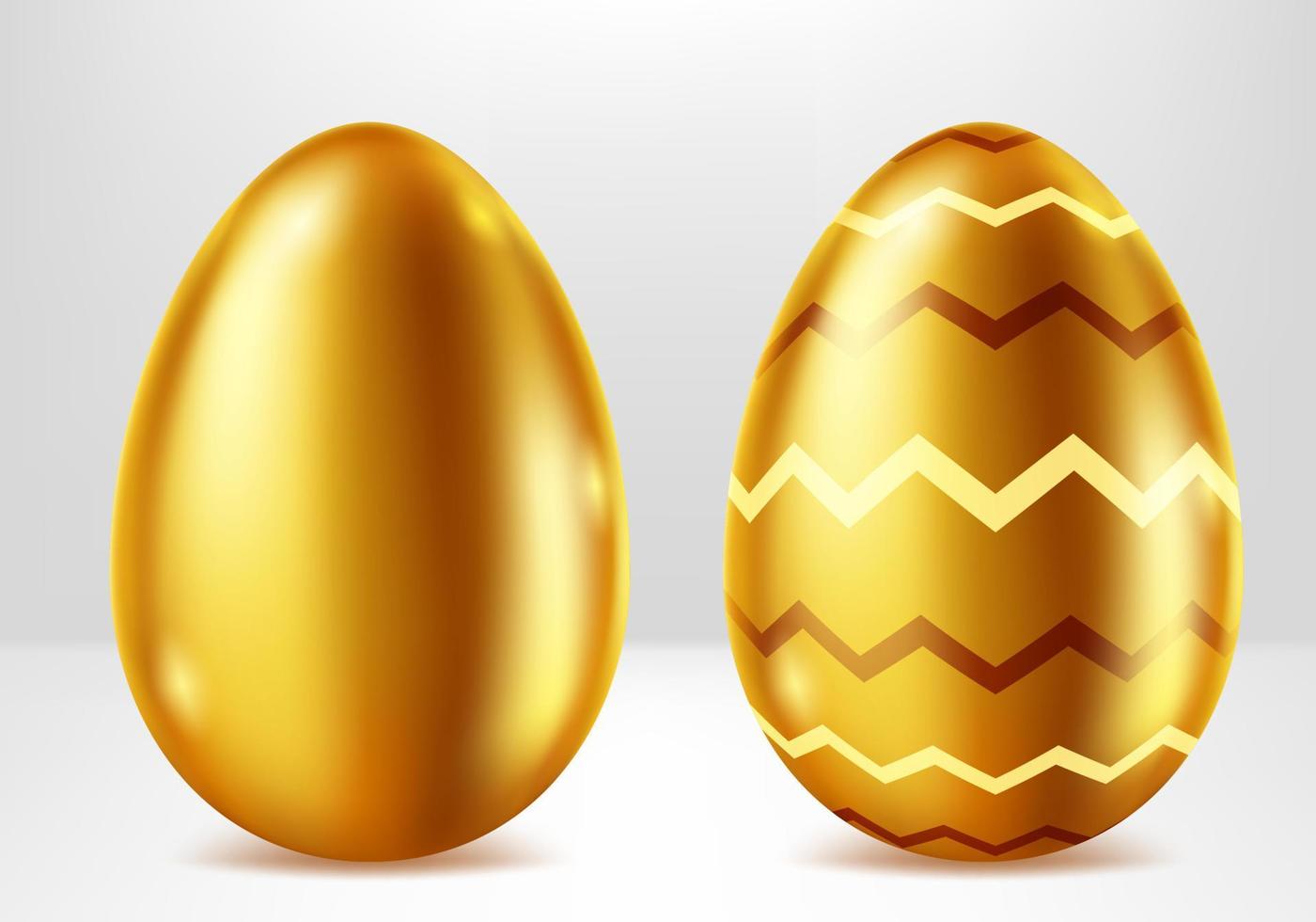 golden Eier, Ostern Metall Geschenk realistisch vektor