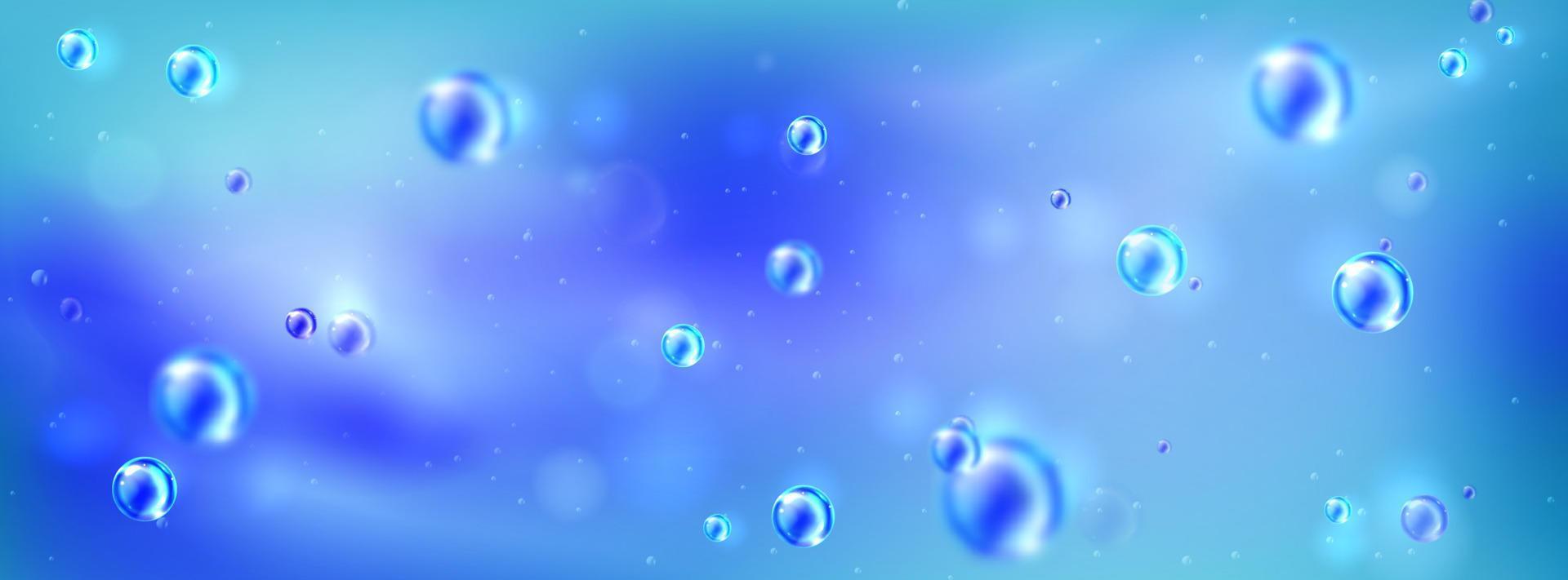 transparent blå gel textur med luft bubblor vektor