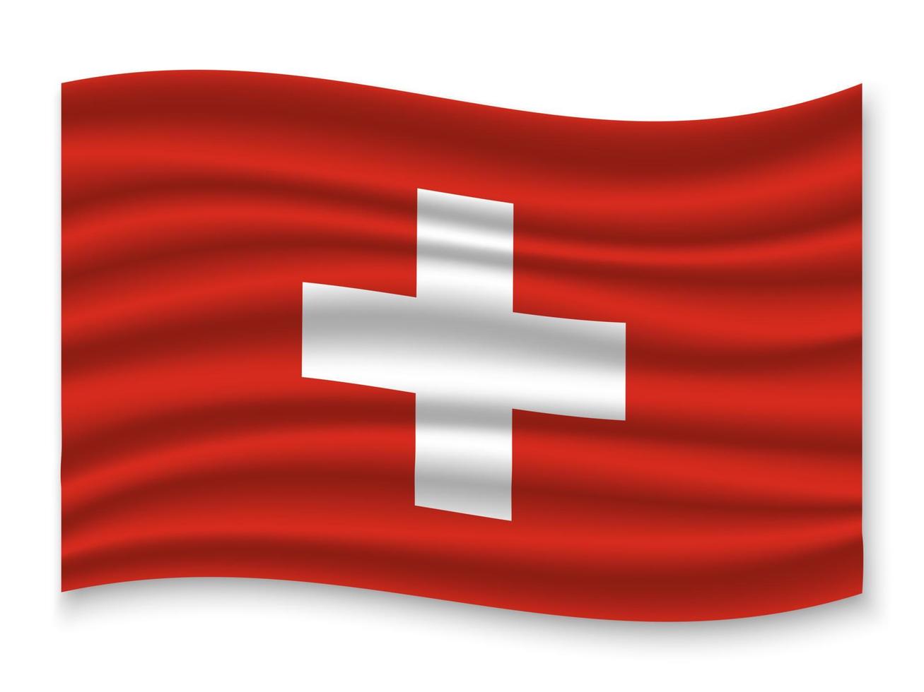 3d winken Flagge . Vektor Illustration