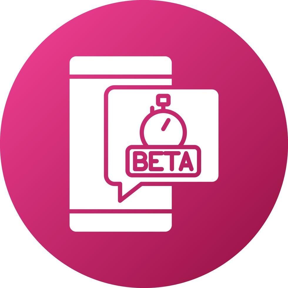 Beta testen Symbol Stil vektor