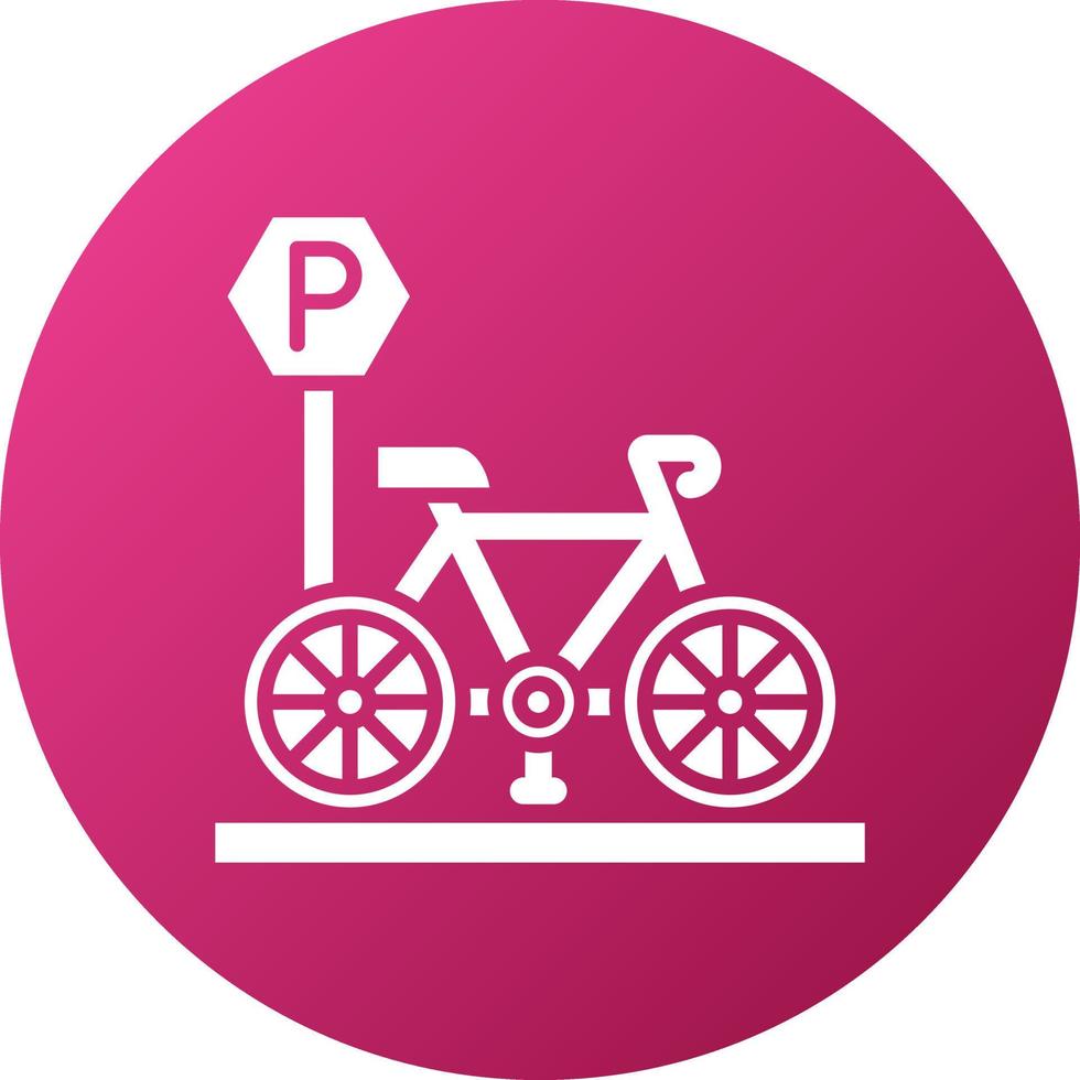 cykel parkering ikon stil vektor