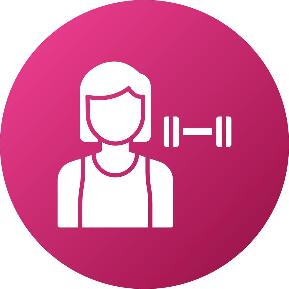 Fitness Trainer weiblich Symbol Stil vektor