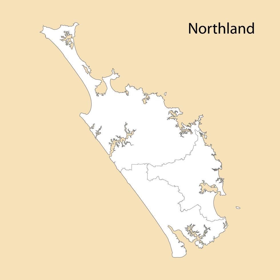 hoch Qualität Karte von Nordland ist ein Region von Neu Neuseeland vektor