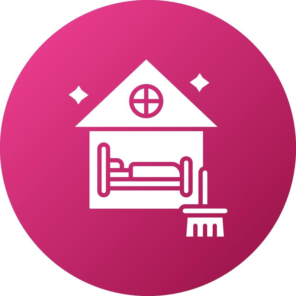 airbnb Reinigung Symbol Stil vektor