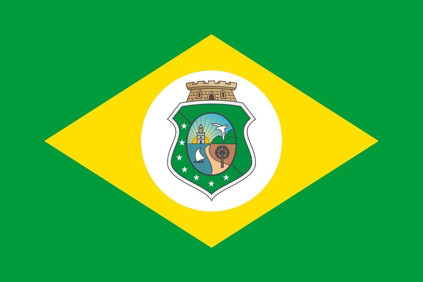 enkel flagga stat av Brasilien vektor