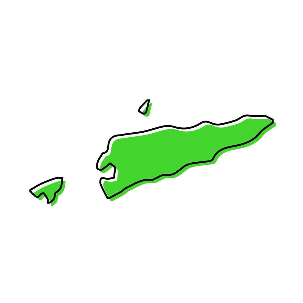 einfach Gliederung Karte von Osten Timor. stilisiert Linie Design vektor
