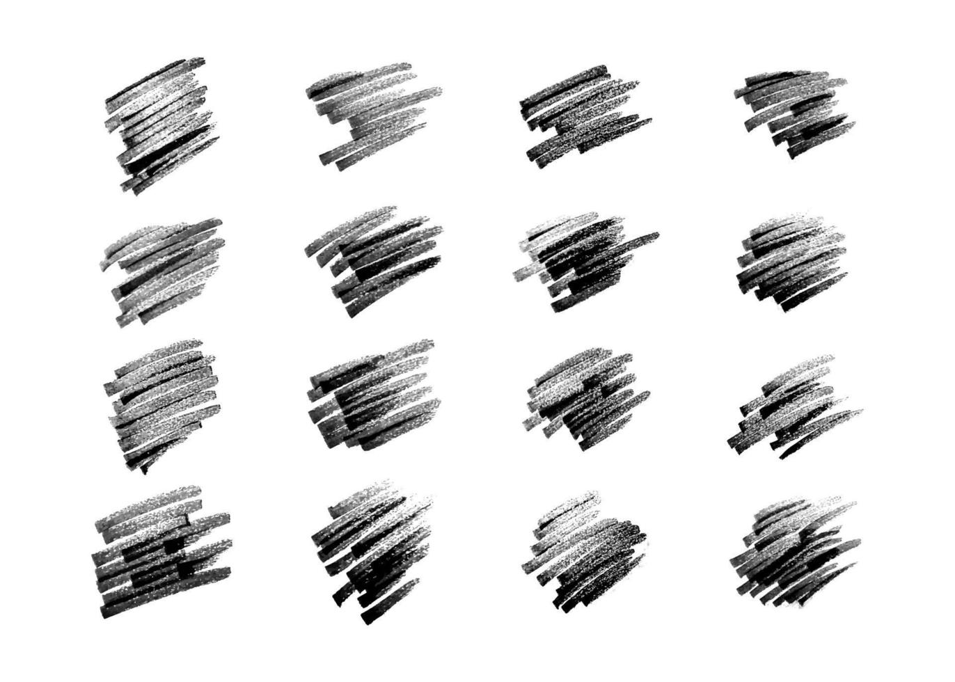 klottra med en svart markör. uppsättning av klotter stil olika klottrar. svart hand dragen design element på vit bakgrund. vektor illustration