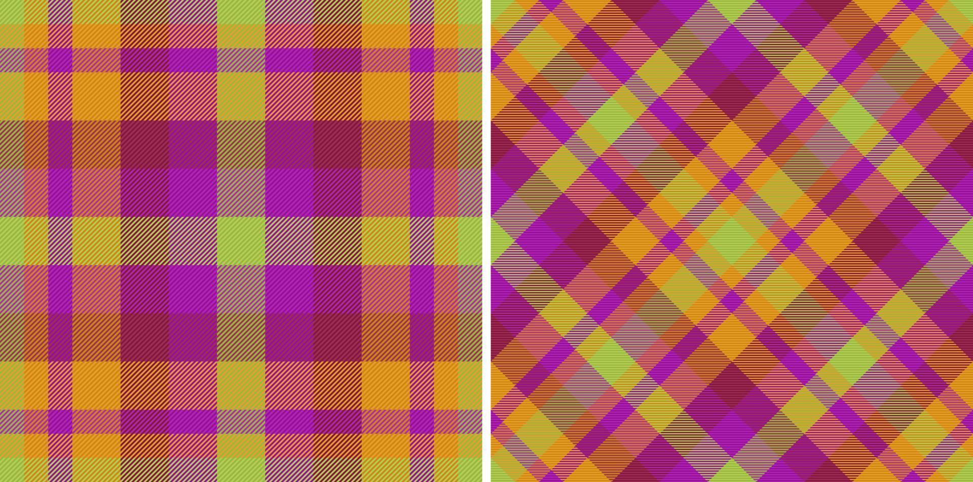 Hintergrund Textil- überprüfen. Stoff Vektor Plaid. nahtlos Tartan Textur Muster.