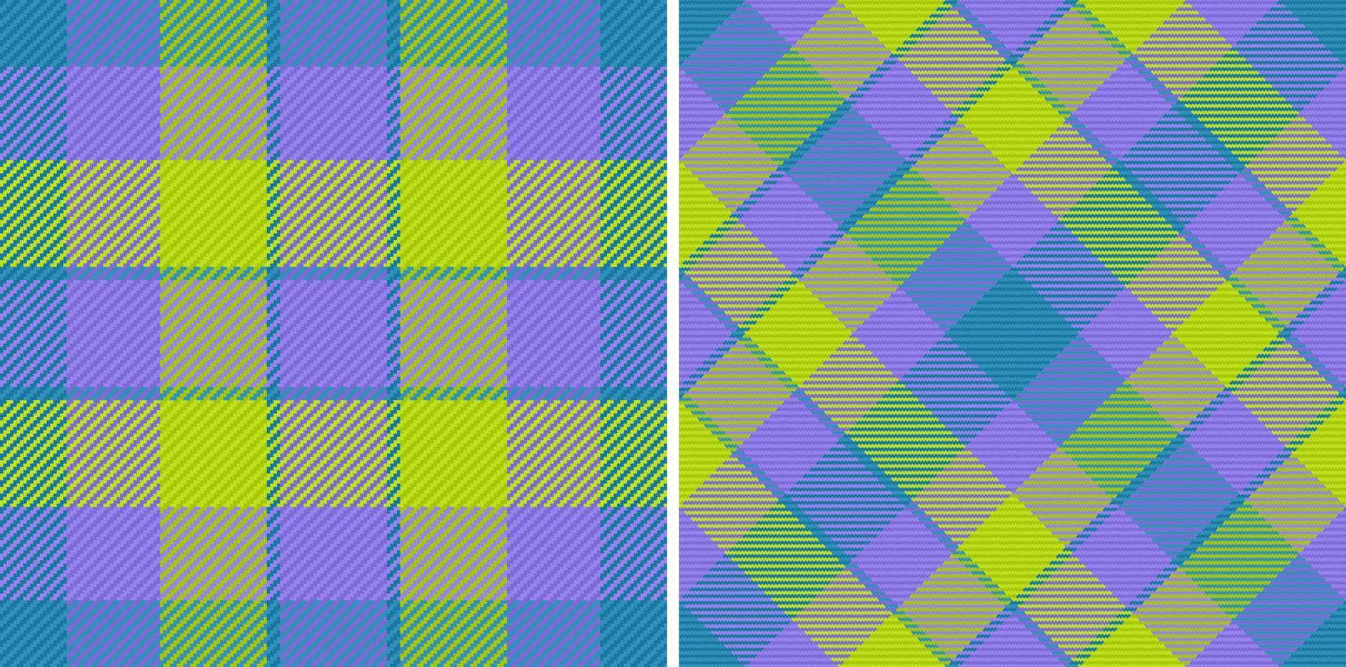 Muster Hintergrund Stoff. prüfen Vektor Plaid. Textur Textil- Tartan nahtlos.