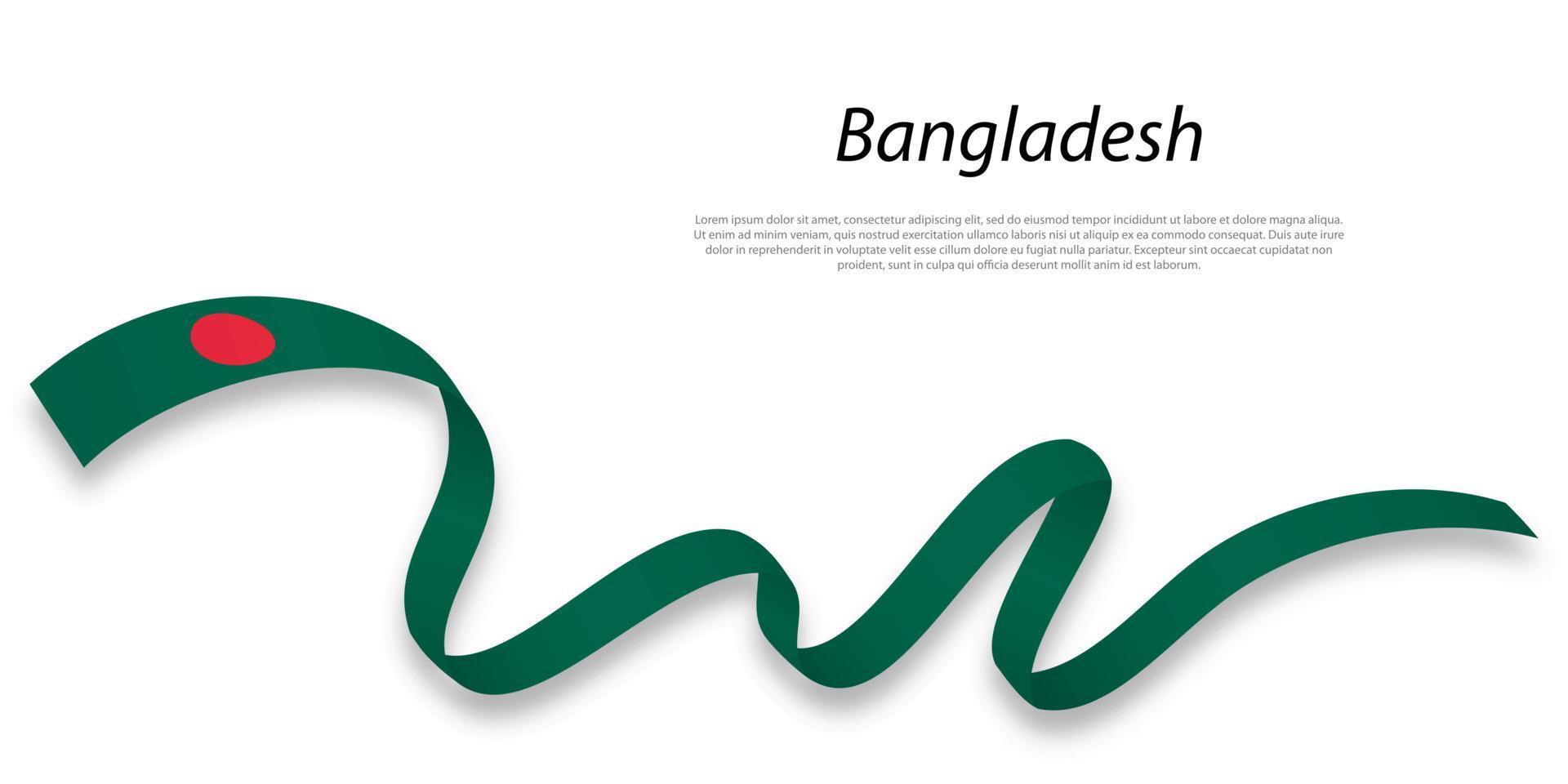 vinka band eller baner med flagga ofbangladesh . vektor