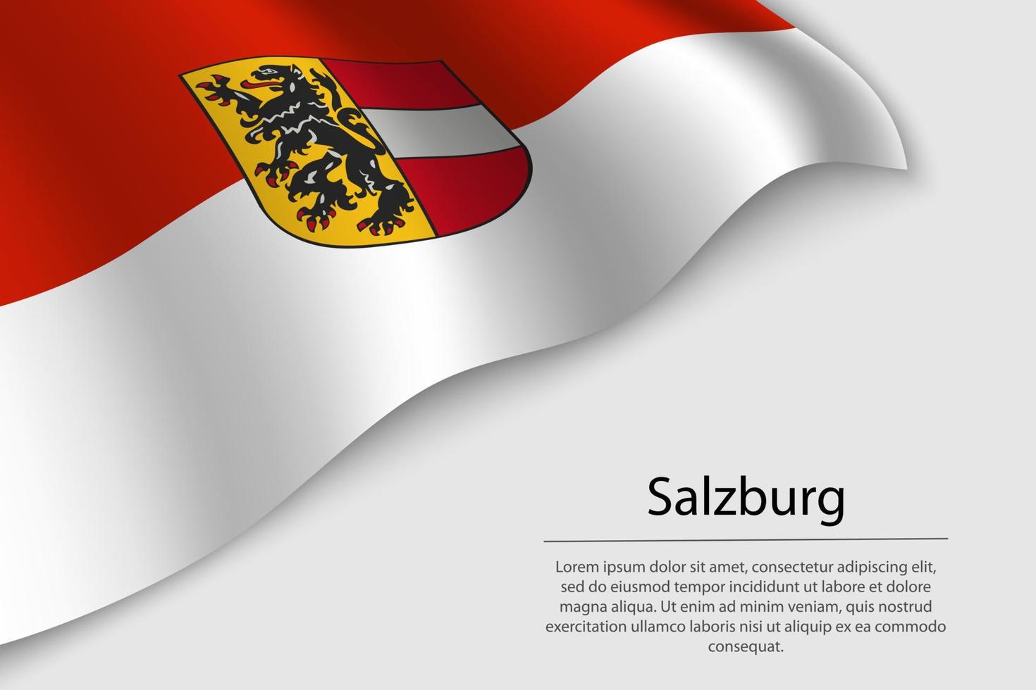 Welle Flagge von salzburg ist ein Zustand von Österreich vektor