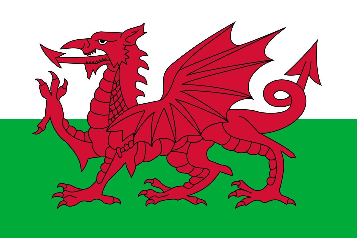 einfach Flagge von Wales vektor