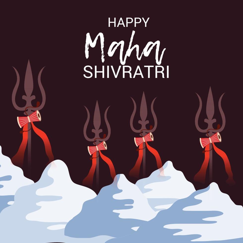 vektorillustration eines hintergrundes für glückliches maha shivratri. vektor