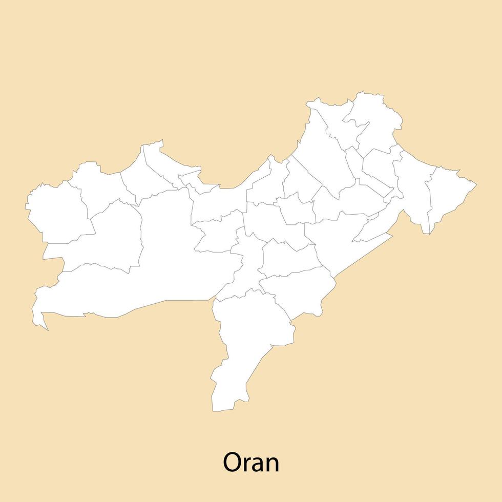 hoch Qualität Karte von oran ist ein Provinz von Algerien vektor