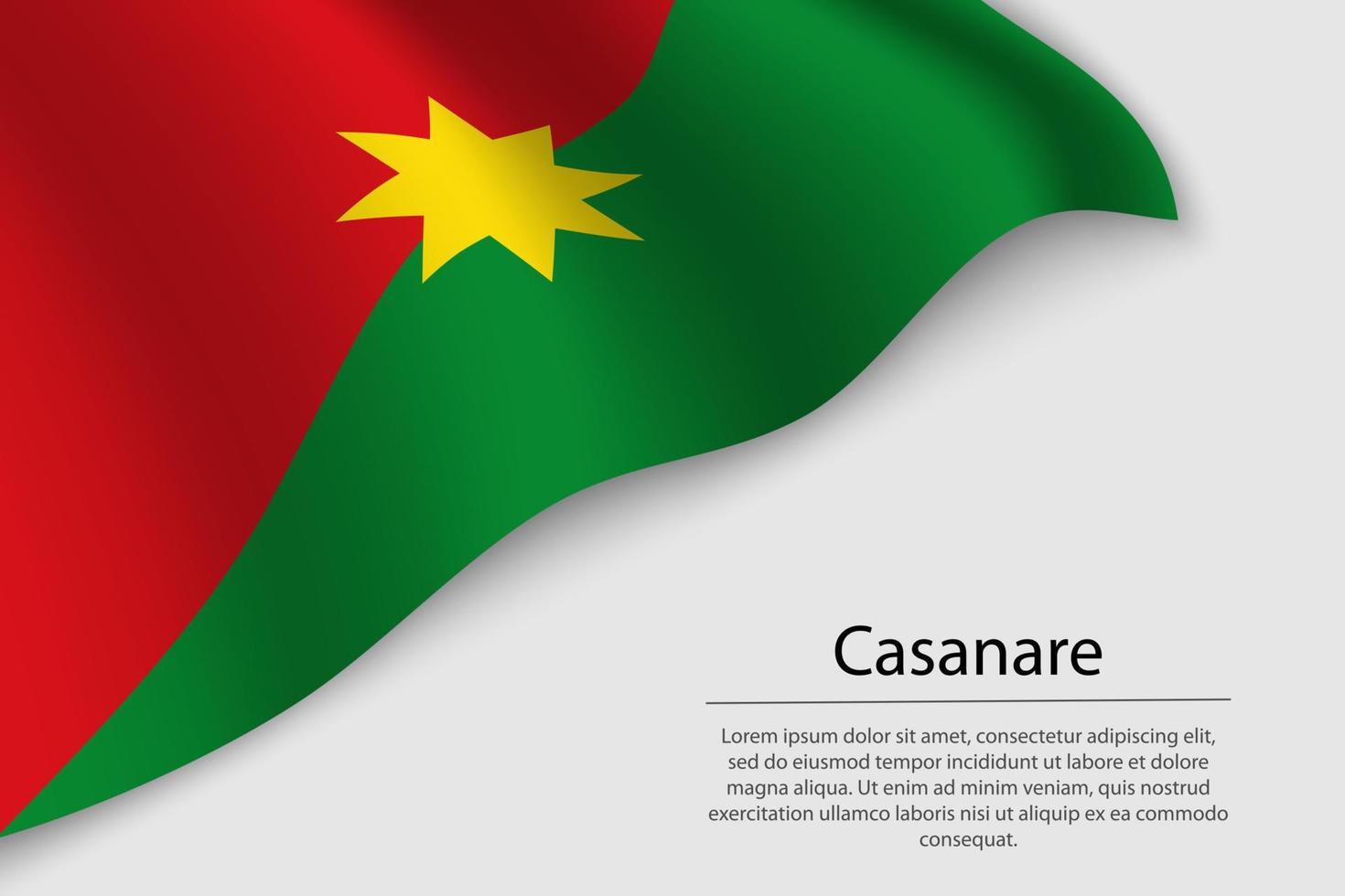 Welle Flagge von casanare ist ein Region von Kolumbien. vektor