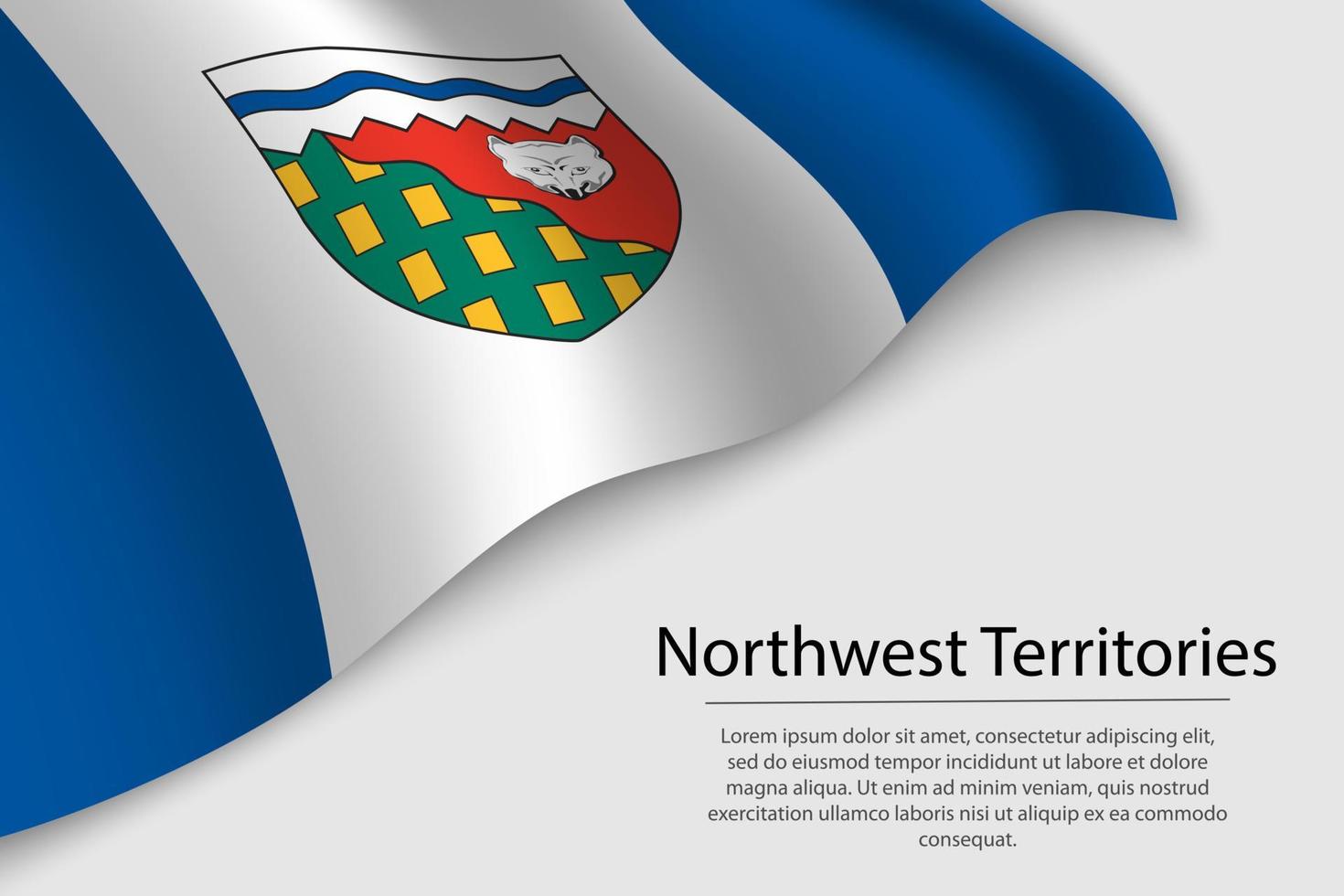Vinka flagga av nordväst områden är en område av kanada vektor