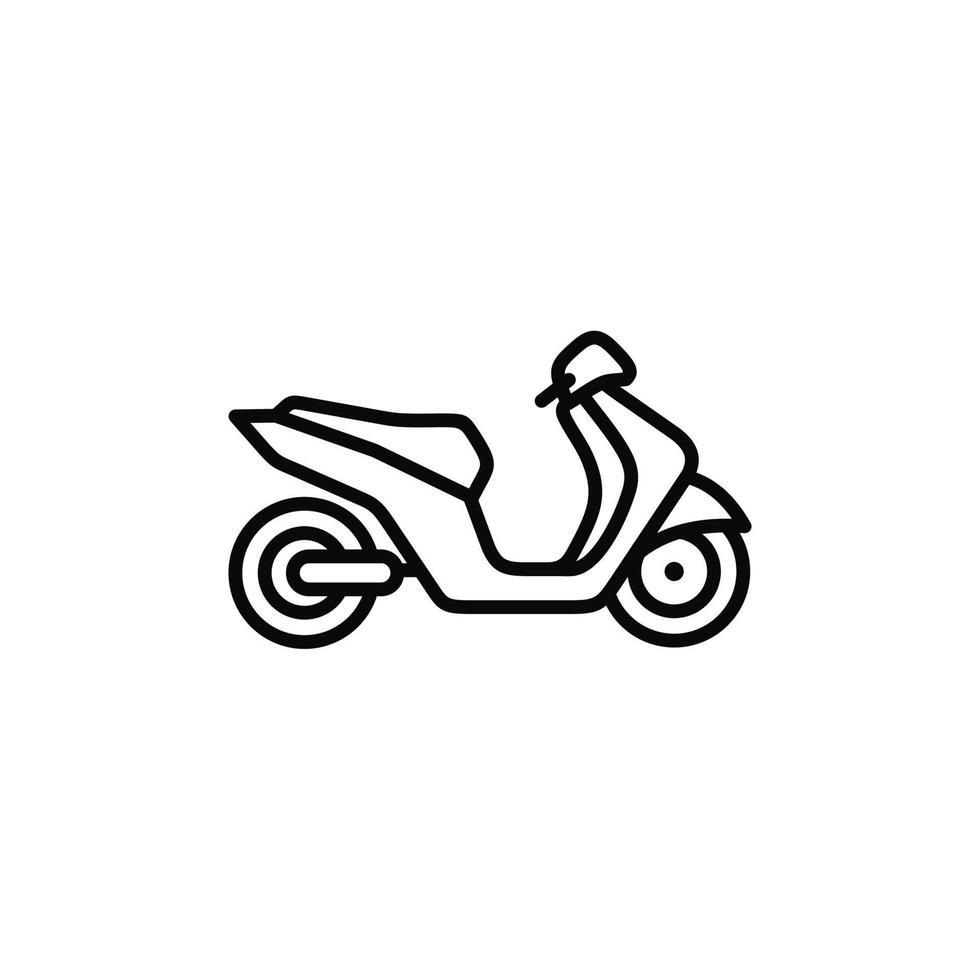 motorcykel linje ikon isolerat på vit bakgrund vektor