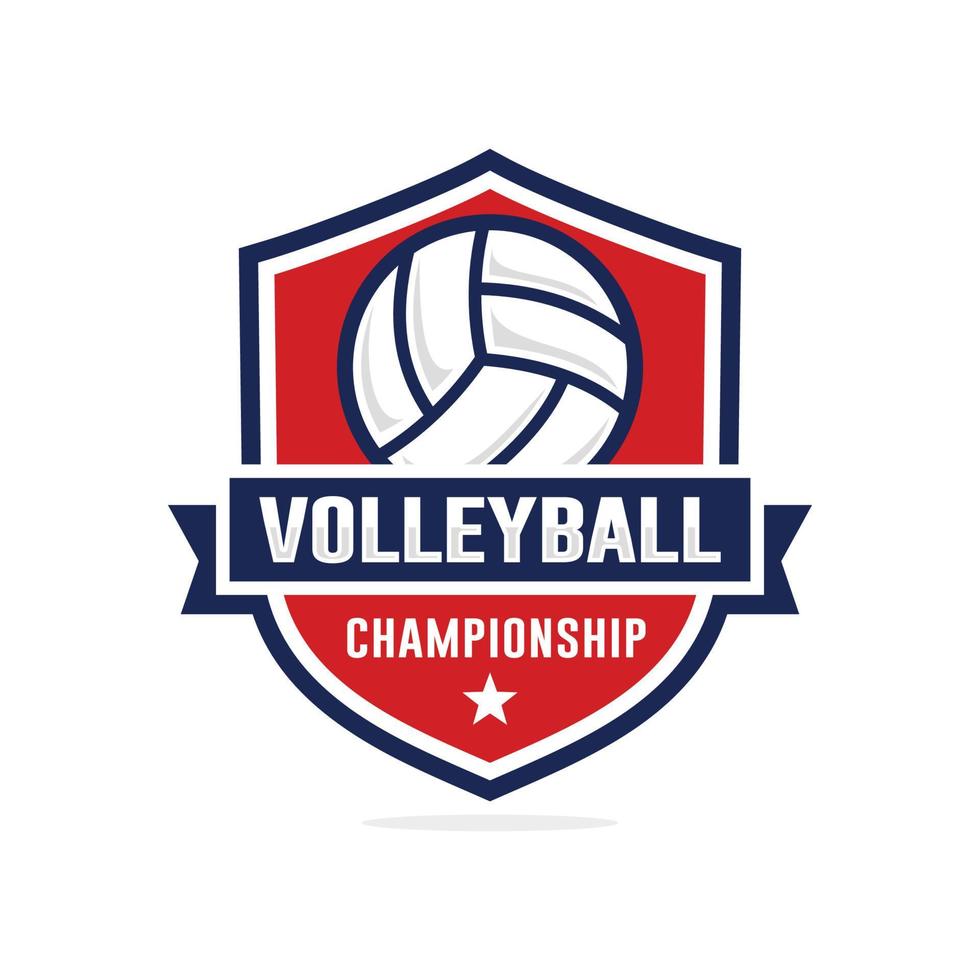 Volleyball Meisterschaft Logo Design vektor