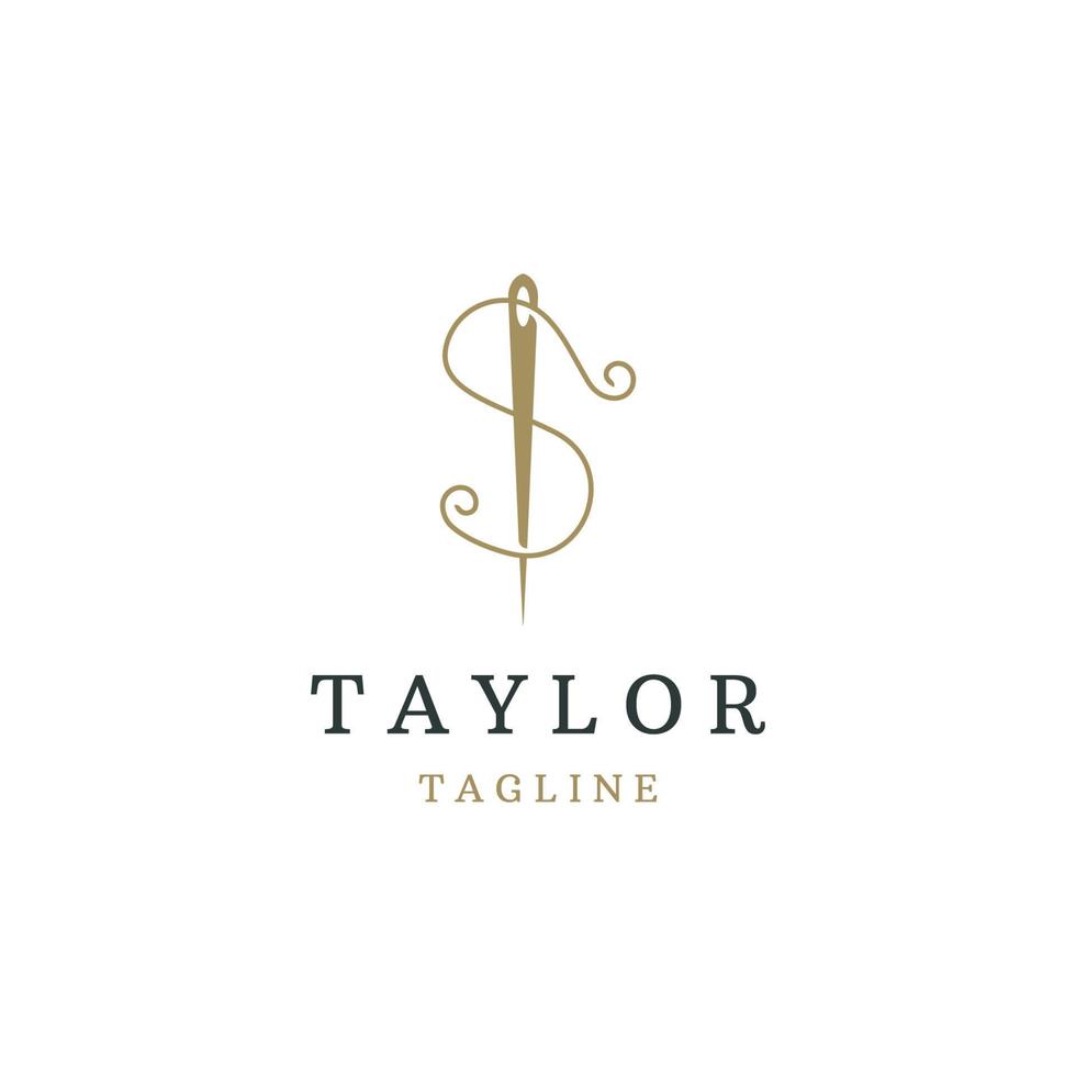 Taylor och brev s logotyp ikon design mall platt vektor