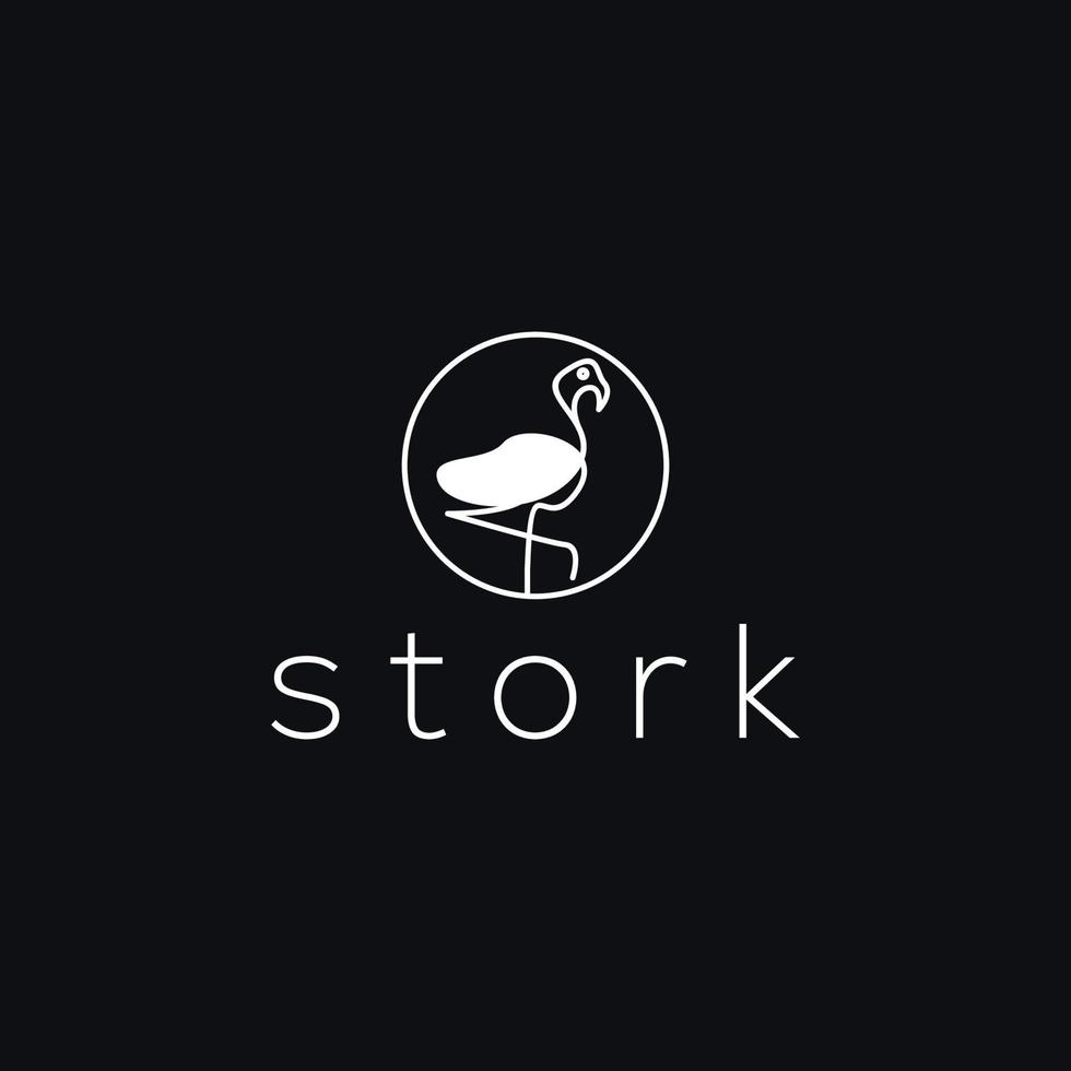 Storch-Logo-Icon-Design-Vektor-Illustration vektor