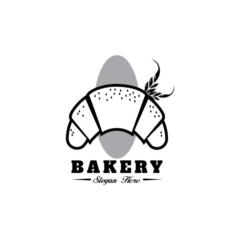 Logo Vorlage zum Bäckerei oder Kuchen Geschäft, mit Illustration von warm Brot. vektor