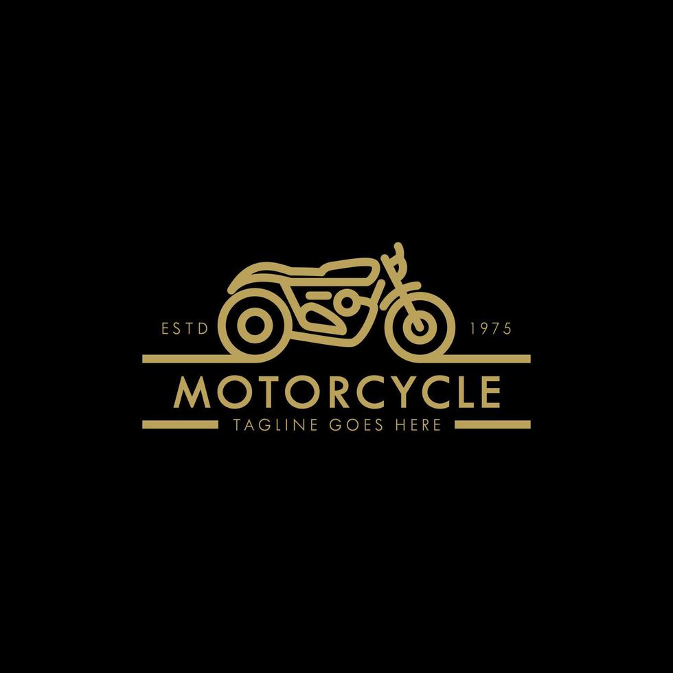 brat styled motorcykel logotyp vektor