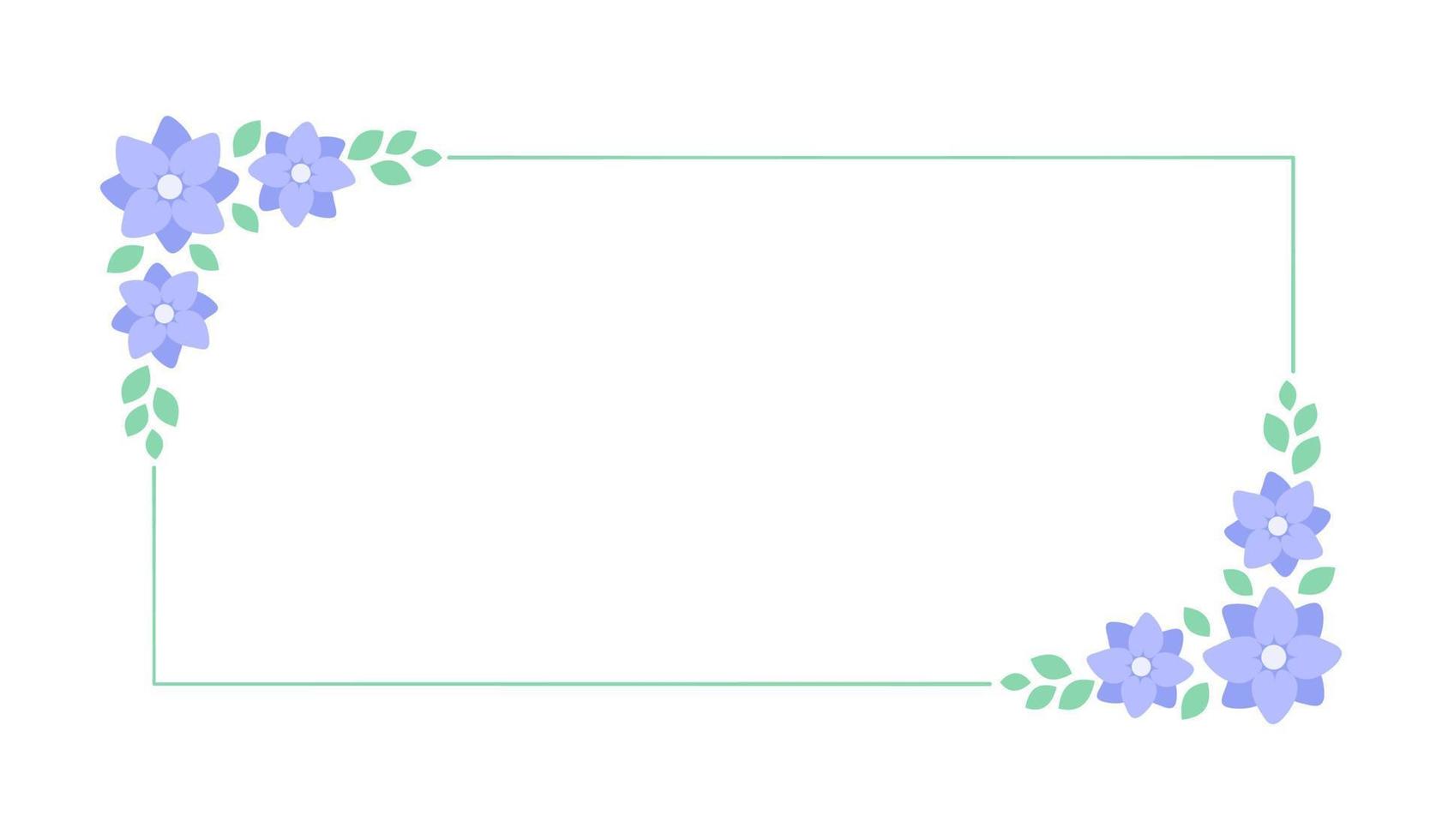 rektangel lavendel- blommig ram. botanisk blomma gräns vektor illustration. enkel elegant romantisk stil för bröllop evenemang, tecken, logotyp, etiketter, social media inlägg, etc.