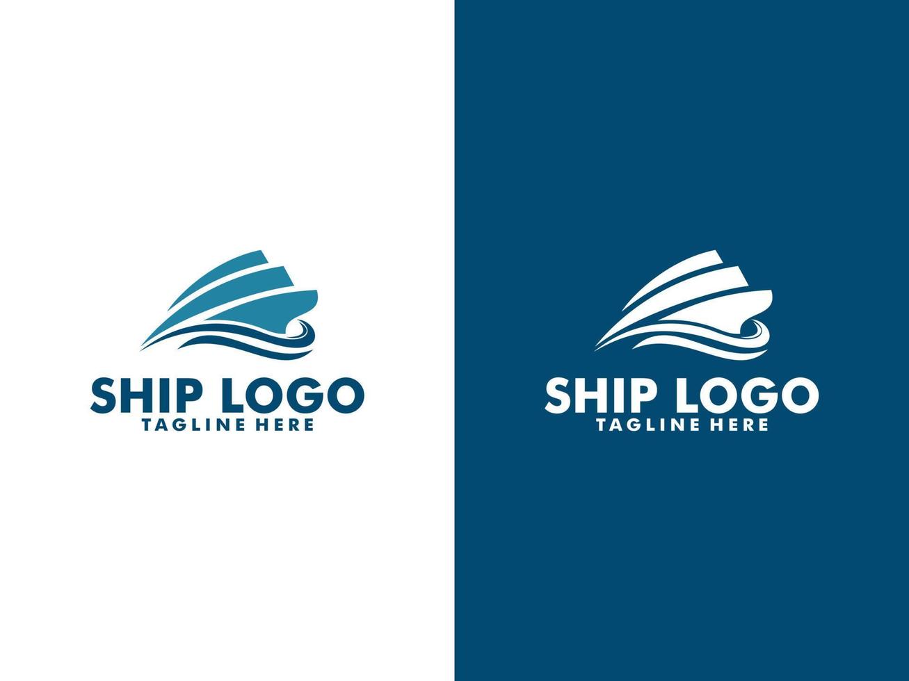 kreativa fartyg koncept logotyp formgivningsmall vektor