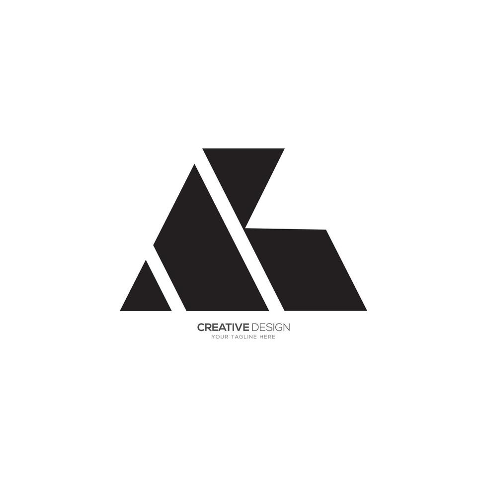 brev en k modern form platt abstrakt logotyp vektor
