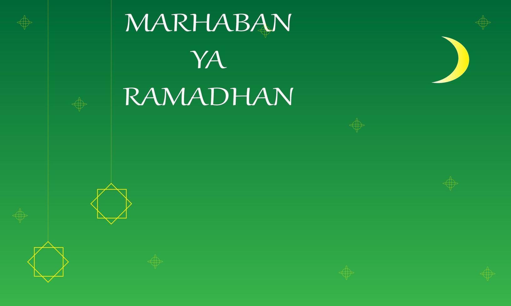 ramadan hälsning kort med kopia Plats och grön bakgrund vektor