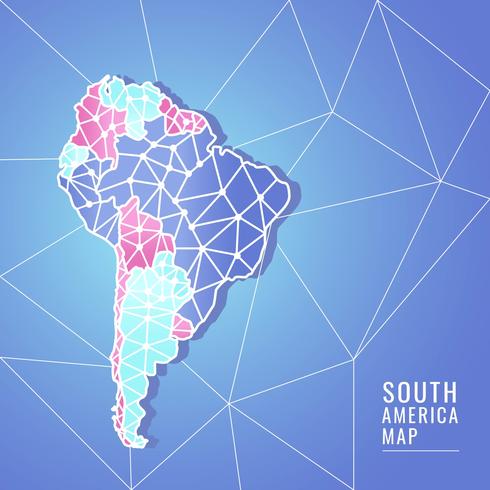 Moderner Südamerika-Karten-Vektor vektor