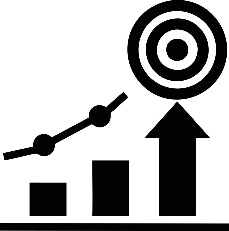 mål fokus ikon symbol design bild, illustration av de Framgång mål ikon begrepp. eps 10 vektor