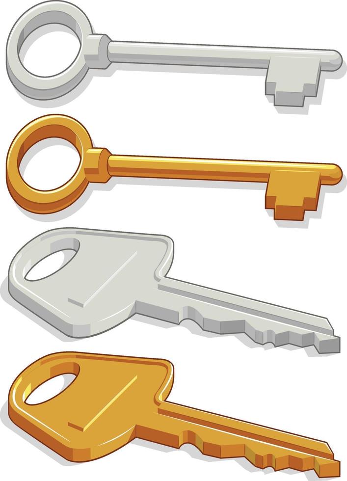 Türschlüssel Sicherheitszugriffssymbol Cartoon Vektor-Illustration Zeichnung vektor