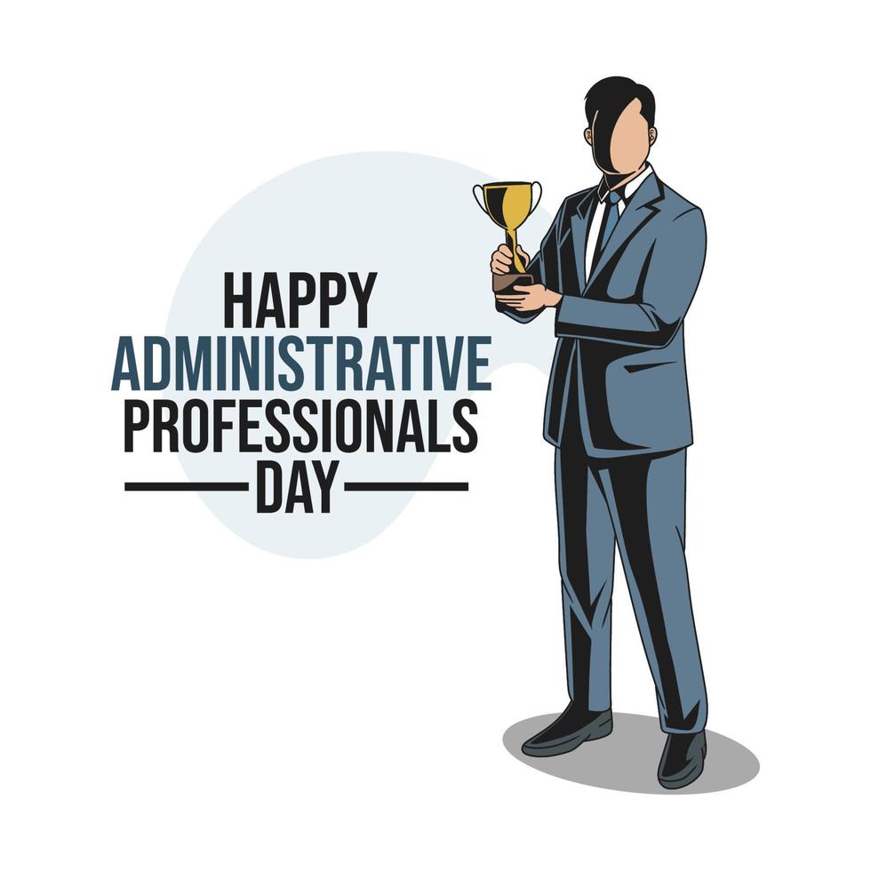 administrative Profis Tag, Administrator Tag. Urlaub Konzept vektor