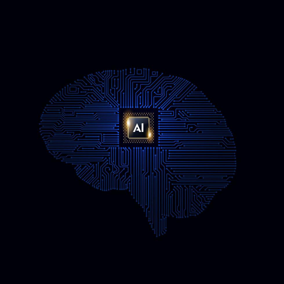 abstrakt künstlich Intelligenz. virtuell Konzept. Maschine Lernen Technologie Konzept. vektor