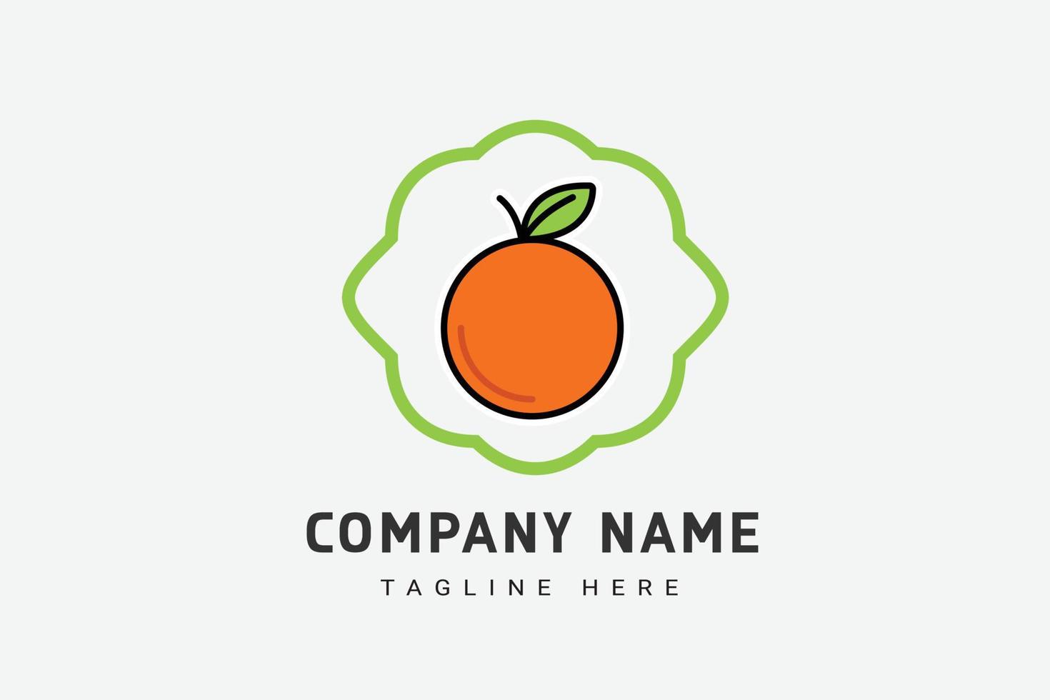 orange logotyp begrepp vektor illustration