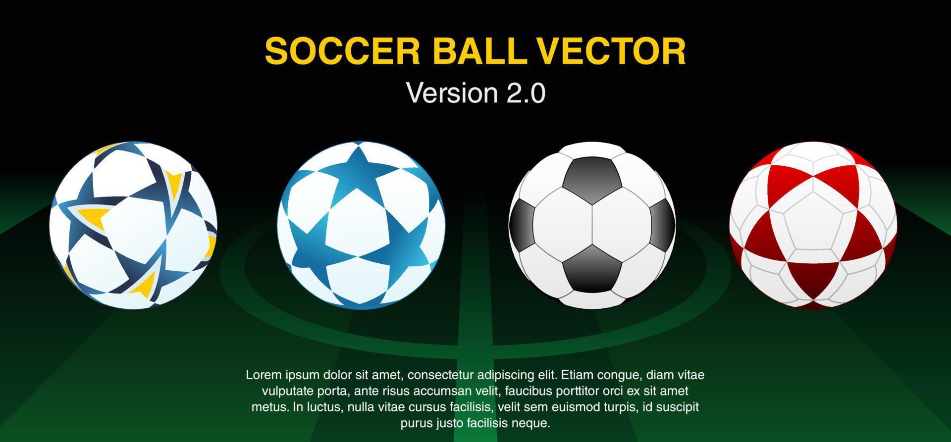Fußball Ball Vektor Variation