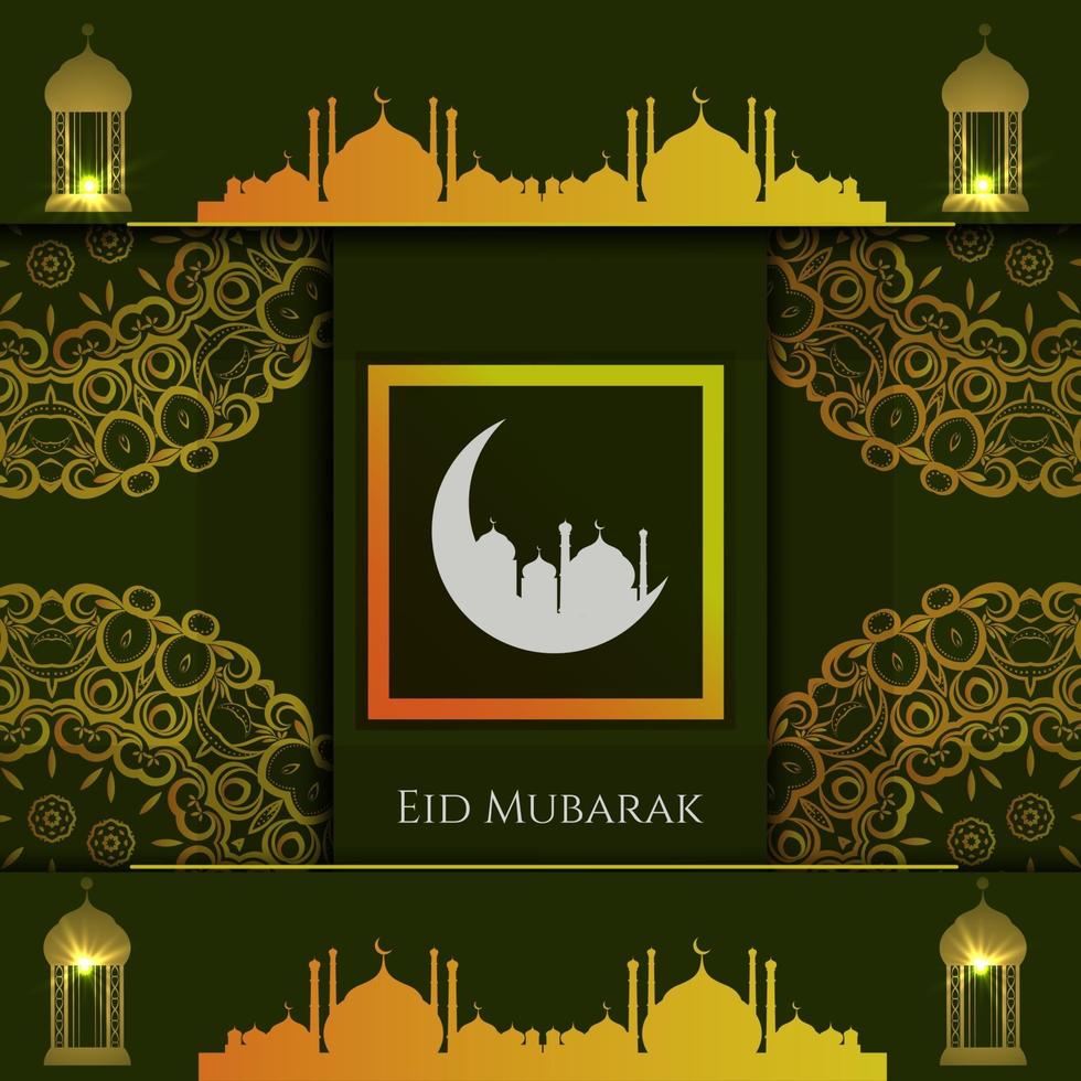 abstrakter heiliger eleganter dekorativer Hintergrund für eid mubarak Vektor