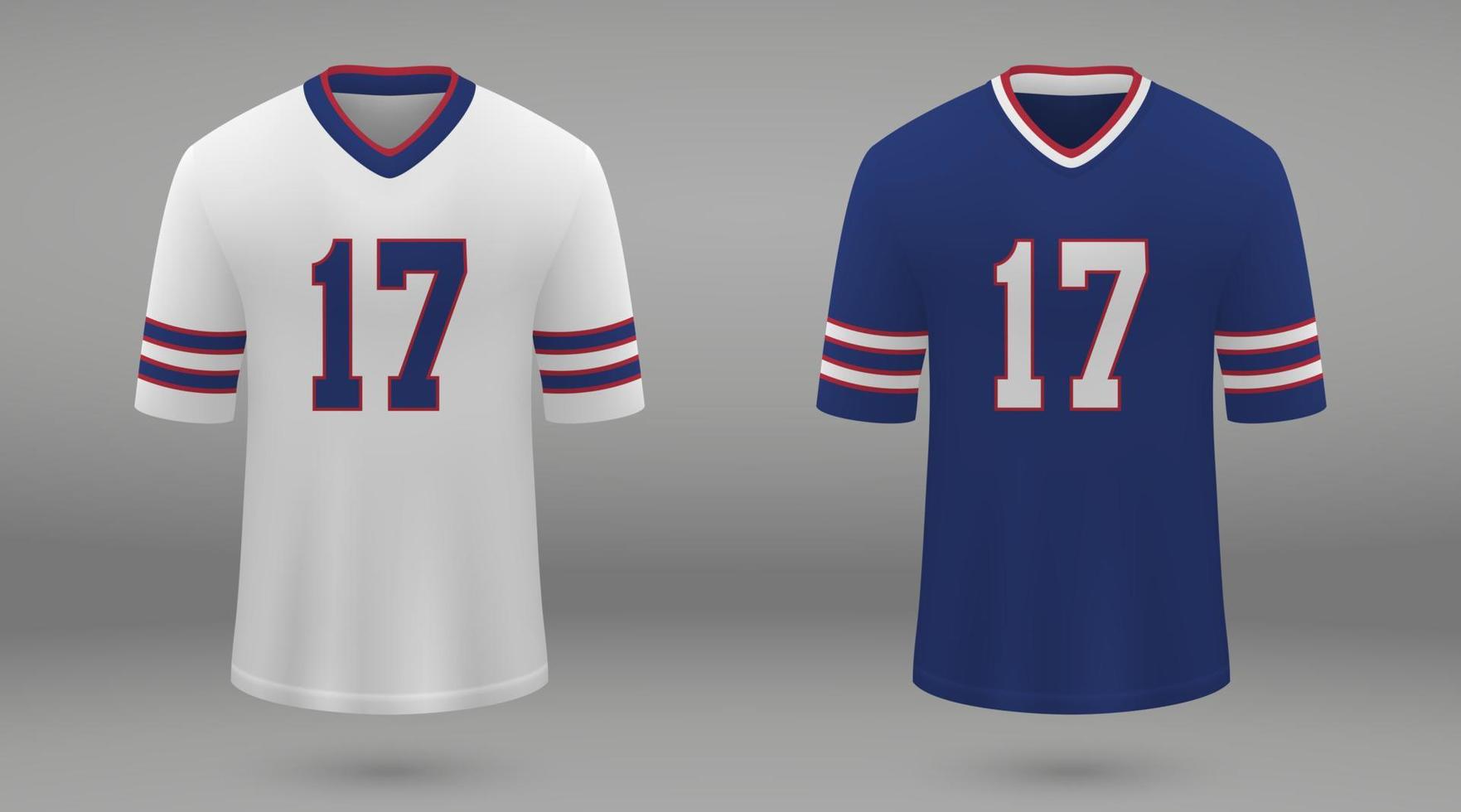 realistisk amerikan fotboll jersey vektor