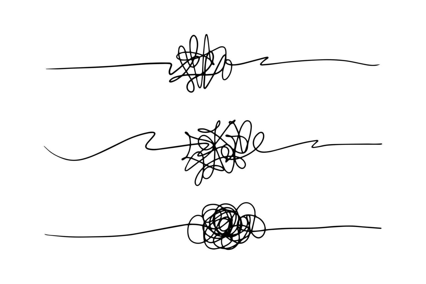 symbol av komplicerad sätt med Scribbled runda element, vektor illustration.