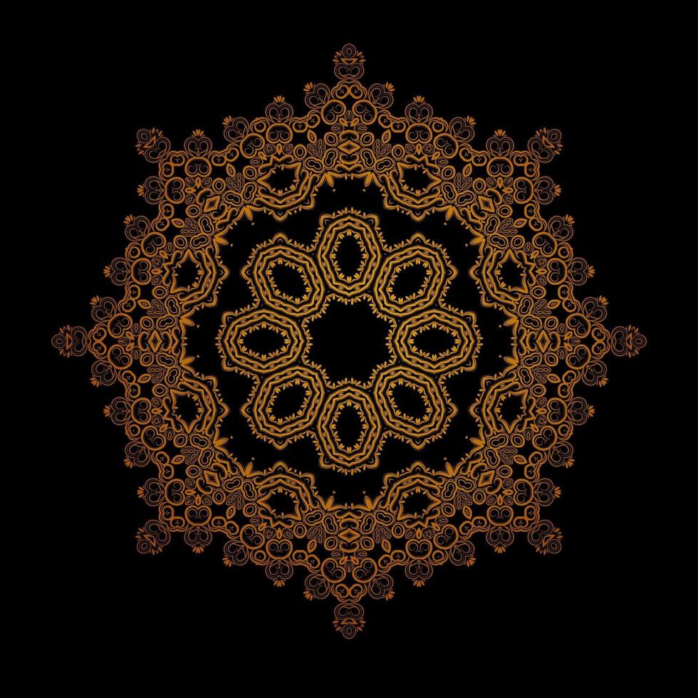 Luxusmuster schönen Mandala dekorativen isolierten Hintergrund vektor