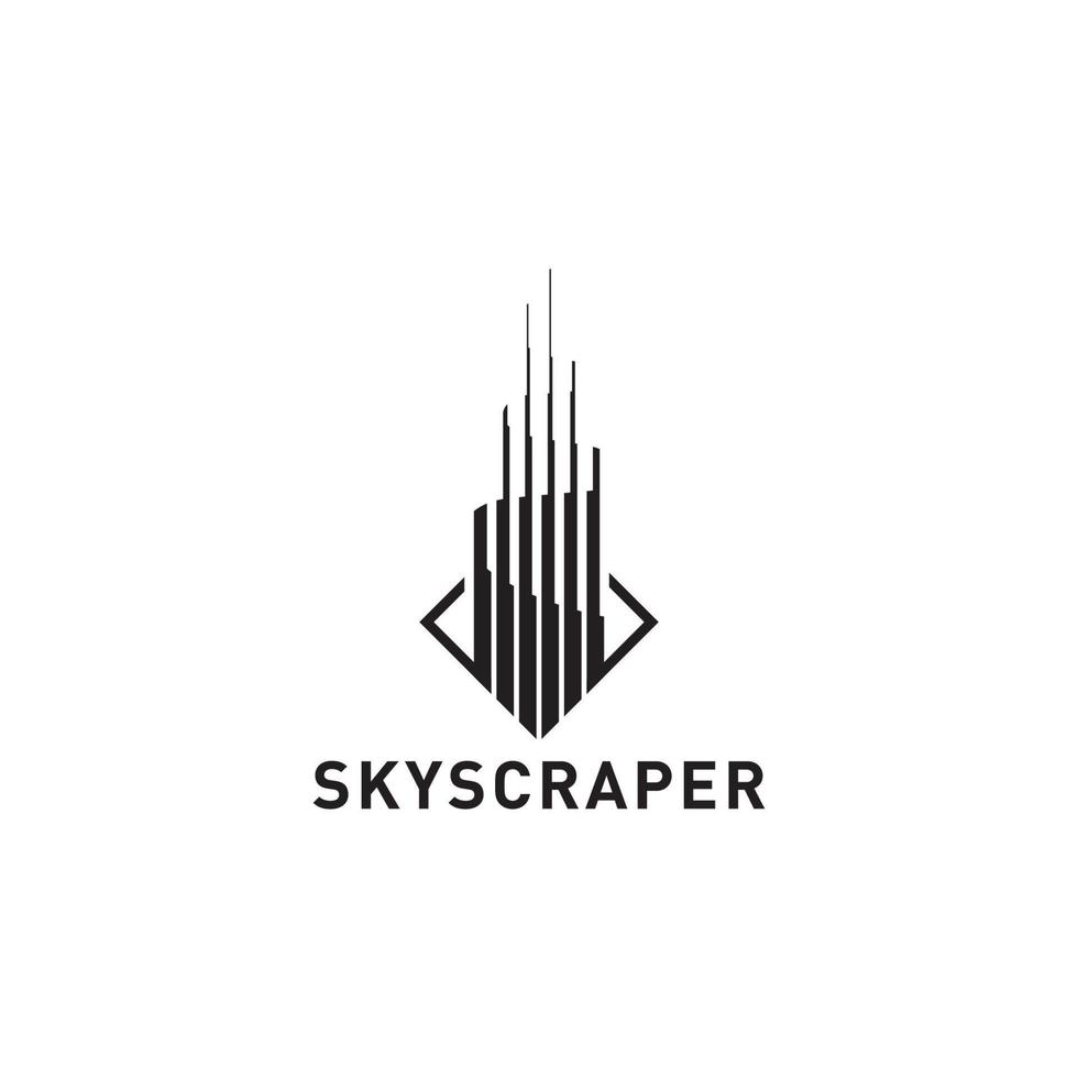 skyscrapper logotyp design vektor
