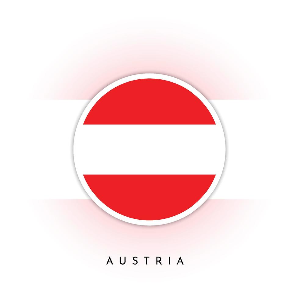 österrike runda flagga mall design vektor