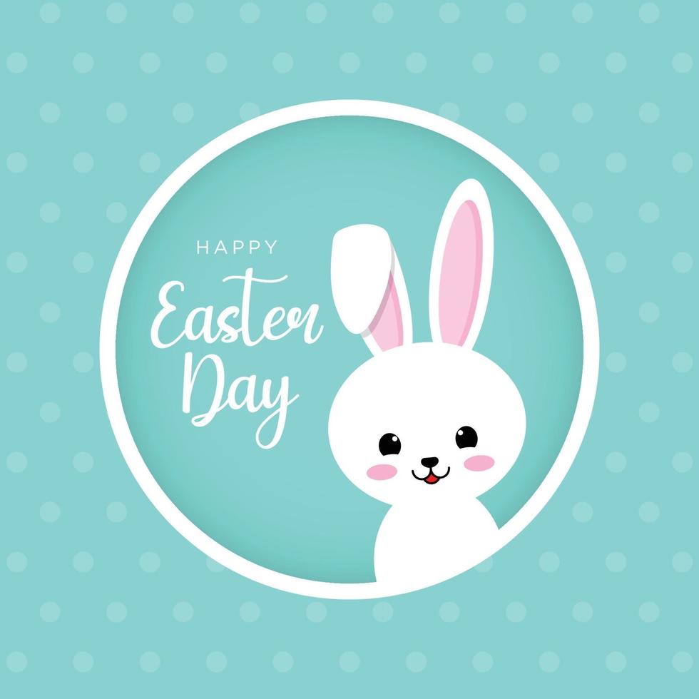 illustration vektorgrafik av perfekt för glad påskdag, kanin, ägg, bakgrund, mall, färgglada glad påsk gratulationskort med kaniner vektor