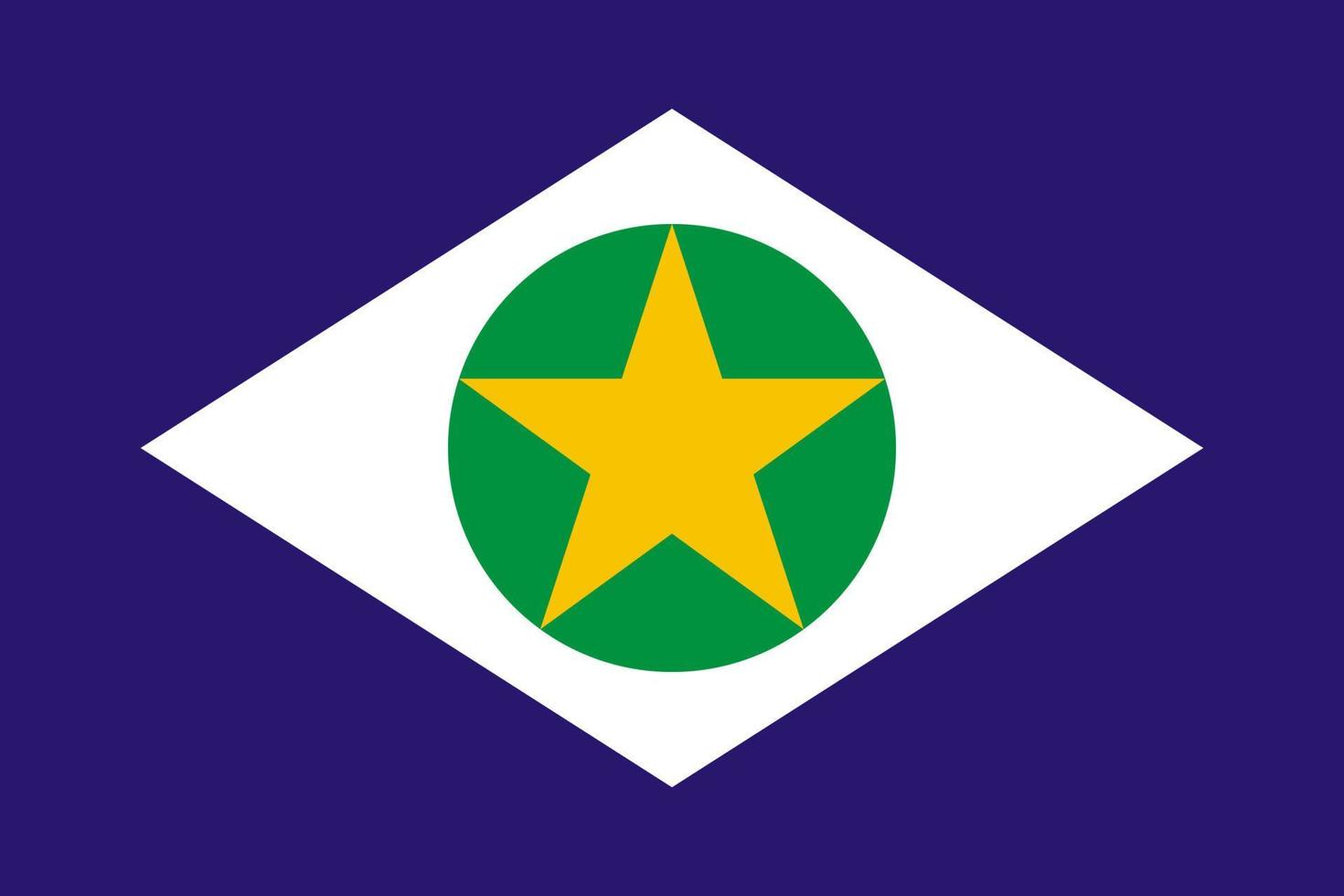 enkel flagga stat av Brasilien vektor