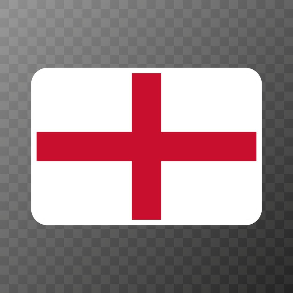 Englands flagga, officiella färger och proportioner. vektor illustration.