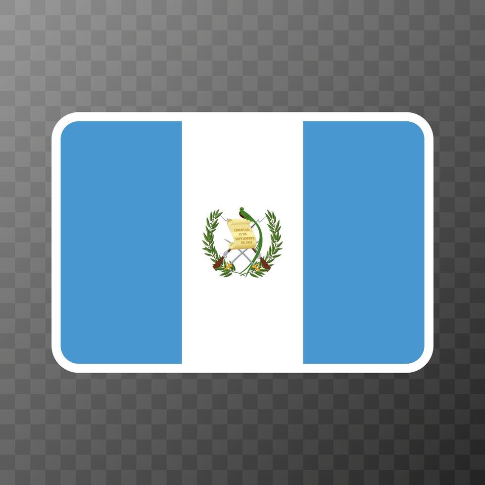 Guatemala-Flagge, offizielle Farben und Proportionen. Vektor-Illustration. vektor