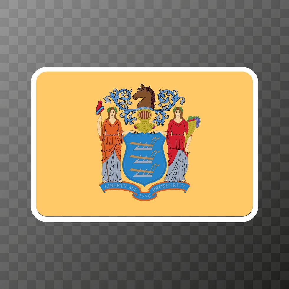 New-Jersey-Staatsflagge. Vektor-Illustration. vektor